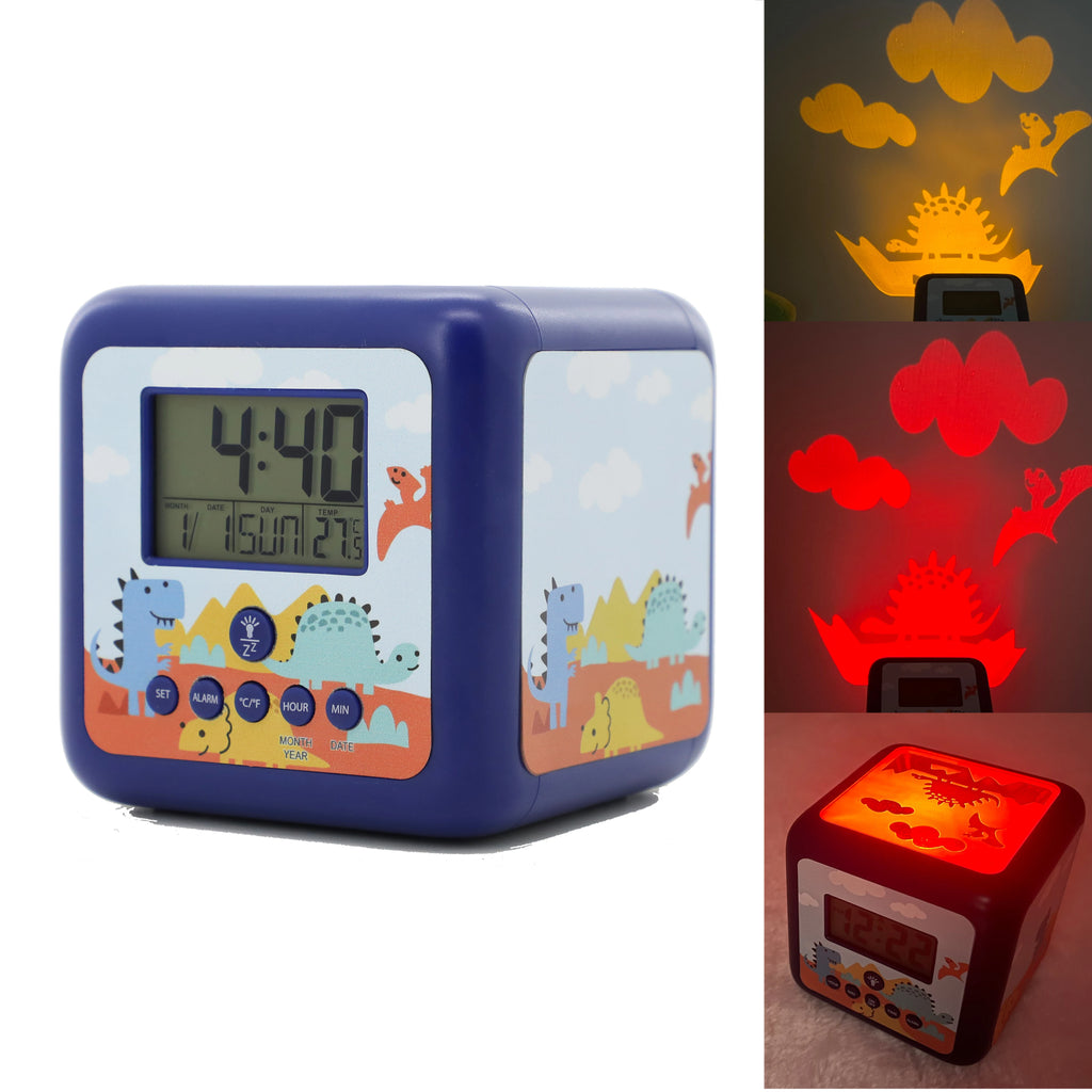 ساعة رقمية متعددة الوظائف ببروجكتور – LCD منبه مكتبي للأطفال والكبار (OEM / منتج ببراءة اختراع)