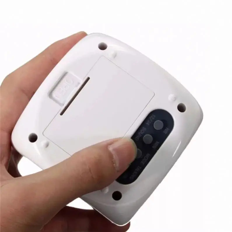 ساعة منبه رقمية مع عرض بروجكتور LED – عرض الوقت على الحائط/السقف + ترمومتر + تقويم